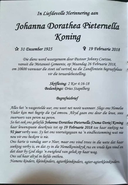 KONING-Johanna-Dorathea-Pieternella-Nn-Dorie-1925-2018_2