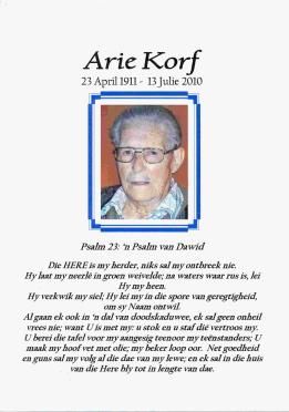 KORF-Arie-Willem-Nn-Arie-1911-2010-M-1