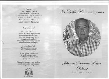 KRÜGER-Johannes-Schoeman-Nn-Johan-1932-2013-M