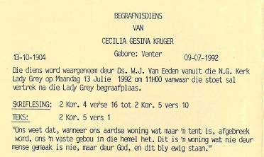 KRUGER-Cecilia-Gesina-nee-Venter-1904-1992-F