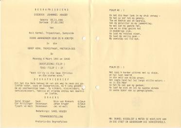 KRUGER-Diederik-Johannes-1901-1991-M