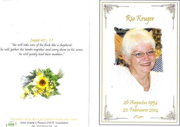 KRUGER-Engela-Maria-Nn-Ria-nee-VanDerMerwe-1954-2014-F