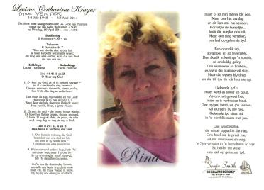 KRUGER-Levina-Catharina-Nn-Rina-nee-Venter-1948-2011-F
