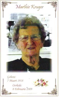 KRUGER-Martha-Jacomina-Maria-Nn-Marthie-nee-VanBiljon-1918-2009-F