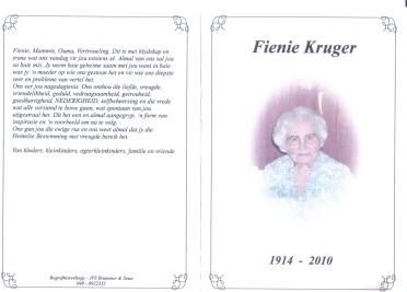 KRUGER-Roelofina-Nn-Fienie-1914-2010-F