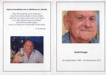 KRUGER-Sarel-1930-2012-M