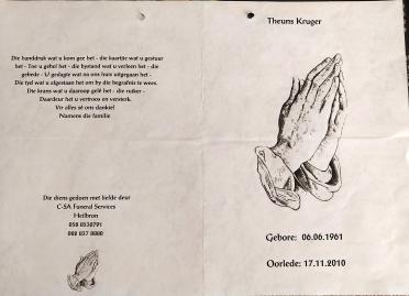 KRUGER-Theuns-1961-2010-M