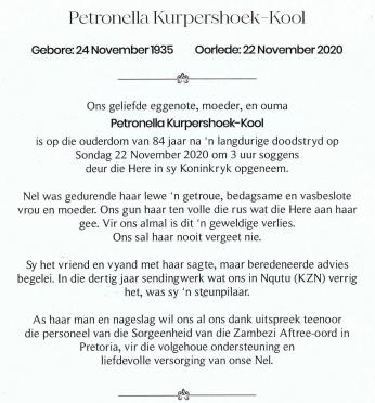 KURPERSHOEK.KOOL-Petronella-Nn-Nel-nee-Kool-1935-2020-F-96