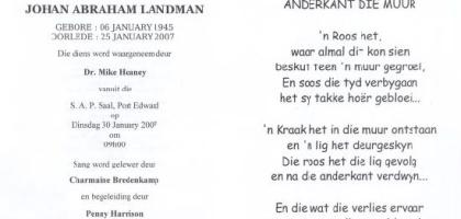 LANDMAN-Johan-Abraham-1945-2007