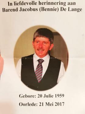LANGE-DE-Barend-Jacobus-Nn-Bennie-1959-2017-M
