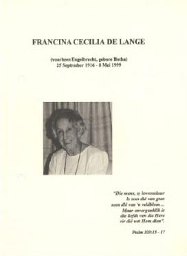 LANGE-DE-Francina-Cecilia-nee-Botha-X-Engelbrecht-1916-1999-F