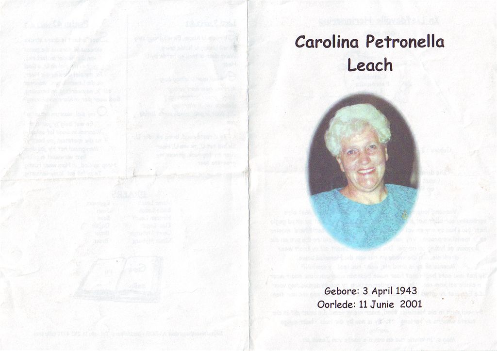LEACH-Carolina-Petronella-nee-Myburgh-1943-2001-F_1