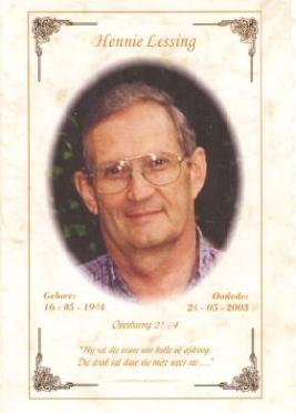 LESSING-Hennie-1944-2003-M