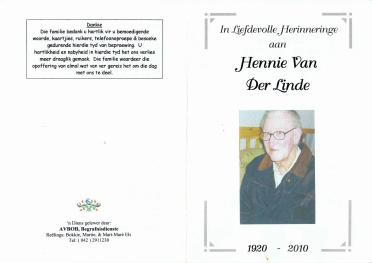 LINDE-VAN-DER-Hendrik-Petrus-Johannes-Nn-Hennie-1920-2010-M