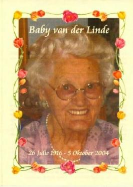 LINDE-VAN-DER-Susara-Susanna-Nn-Baby-nee-Verwey-1916-2004-F