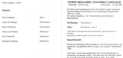 LINDEQUE-Dawid-Benjamin-Johannes-1922-1999-M