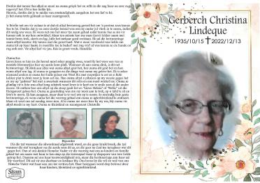 LINDEQUE-Gerberch-Christina-Lindeque-Nn-OumaSus.TannieSus-nee-Horn-1935-2022-F