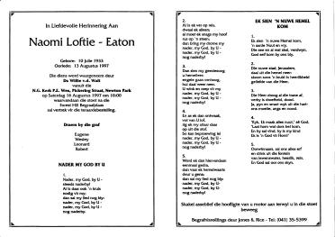 LOFTIE.EATON-Naomi-nee-Vosloo-1933-1997-F