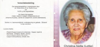 LOURENS-Christina-Aletta-Nn-Lettie-1921-2006-F