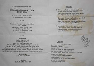 LOUW-Catharina-Susanna-Nn-Rina-1912-2004-F