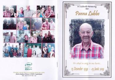 LUBBE-Gielliam-Johannes-Albertus-Nn-Panna-1939-2019-M