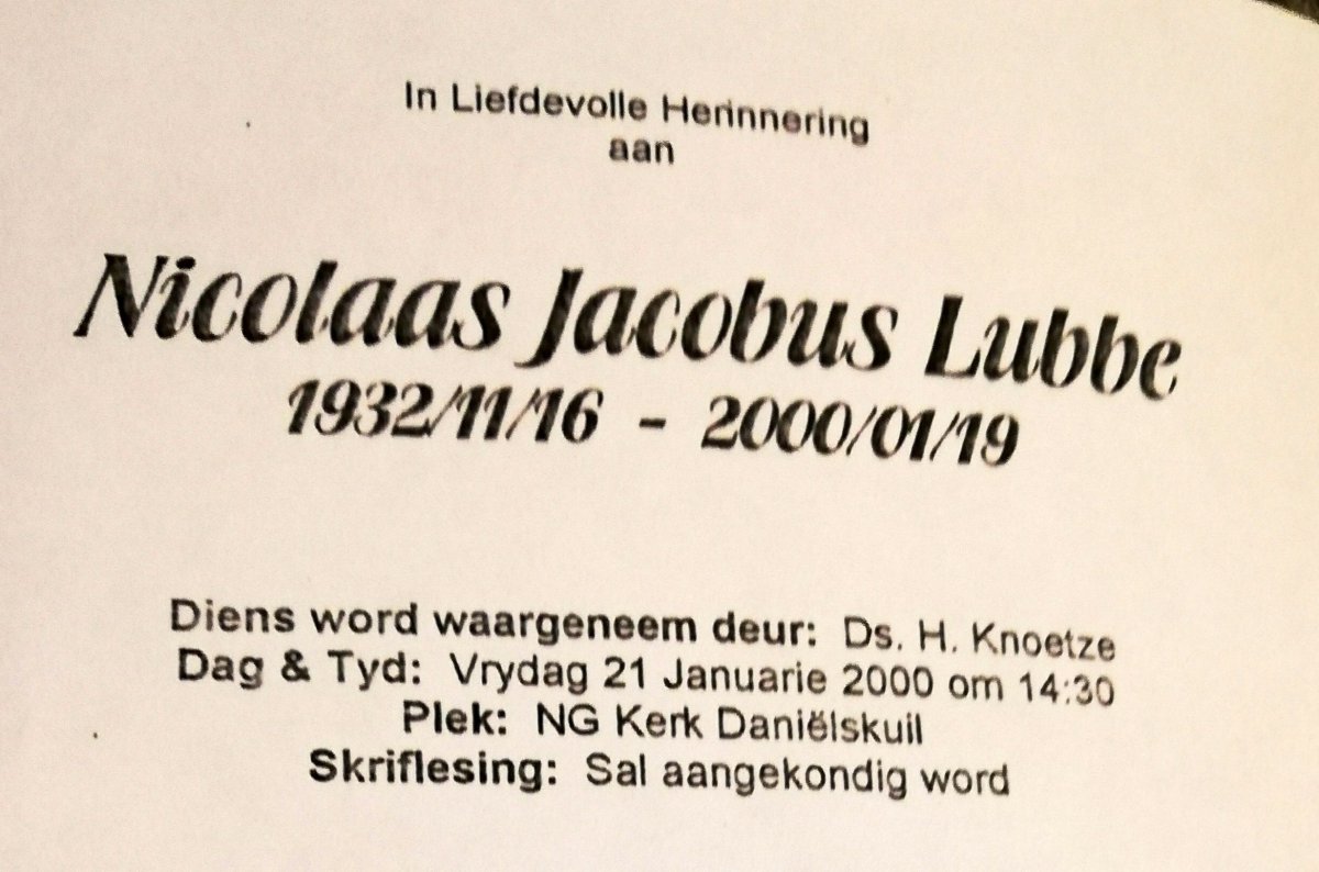LUBBE-Nicolaas-Jacobus-Nn-Nick-1932-2000-M_99