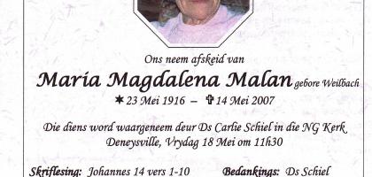 MALAN-Maria-Magdalena-nee-Weilbach-1916-2007-F