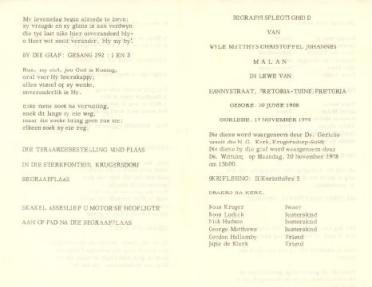 MALAN-Matthys-Christoffel-Johannes-1908-1978-M