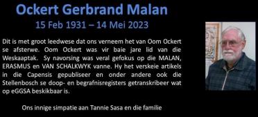 MALAN-Ockert-Gerbrand-Nn-OomOckert-1931-2023-M