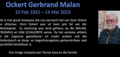 MALAN-Ockert-Gerbrand-Nn-OomOckert-1931-2023-M