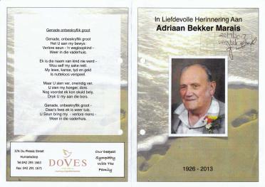 MARAIS-Adriaan-Bekker-1926-2013-M