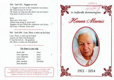 MARAIS-Elizabeth-Johanna-Nn-Henna-1921-2014-F