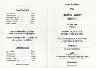 MARAIS-Jacobus-Nn-Jaco-1973-2000-M