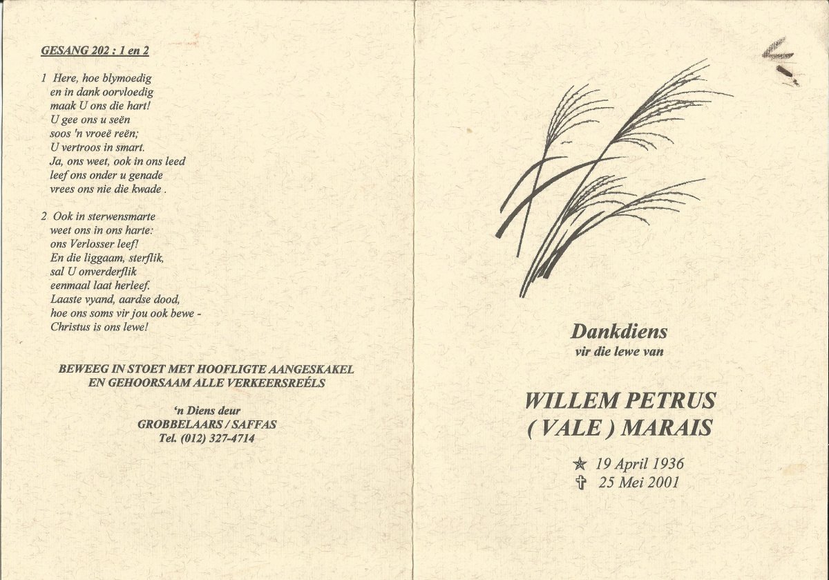 MARAIS-Willem-Petrus-Nn-Vale-1936-2001-M_1