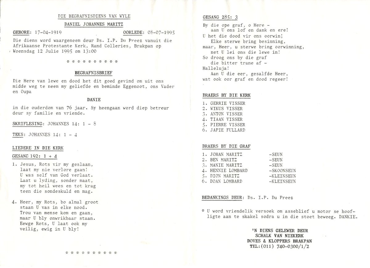 MARITZ-Daniel-Johannes-Nn-Danie-1919-1995-M_1