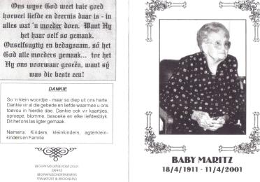 MARITZ-Gertruida-Johanna-Nn-Baby-1911-2001-F