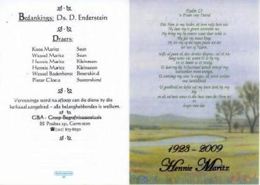 MARITZ-Hendrik-Daniel-Nn-Hennie-1923-2009-M