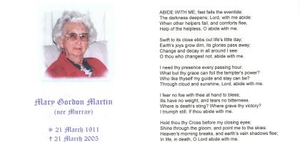 MARTIN-Mary-Gordon-nee-Murray-1911-2005-F