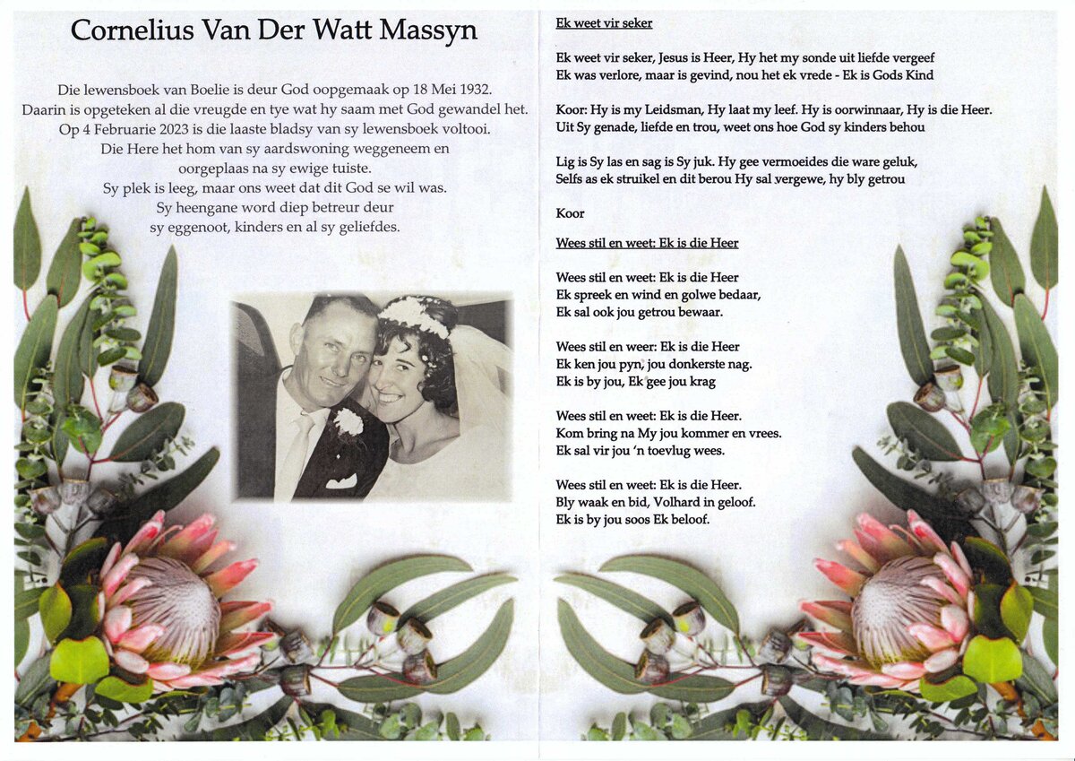 MASSYN-Cornelius-VanDerWatt-Nn-Boelie-1932-2023-M-102