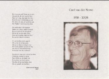 MERWE-VAN-DER-Carel-1938-2008-M