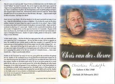 MERWE-VAN-DER-Christian-Rudolph-Nn-Chris-1940-2013-M