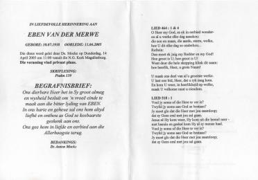 MERWE-VAN-DER-Eben-1938-2005-M