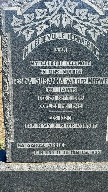 MERWE-VAN-DER-Gesina-Susanna-nee-Harris-1909-1949-F_1