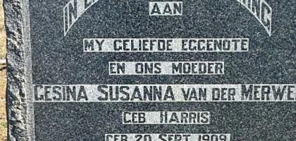 MERWE-VAN-DER-Gesina-Susanna-nee-Harris-1909-1949-F