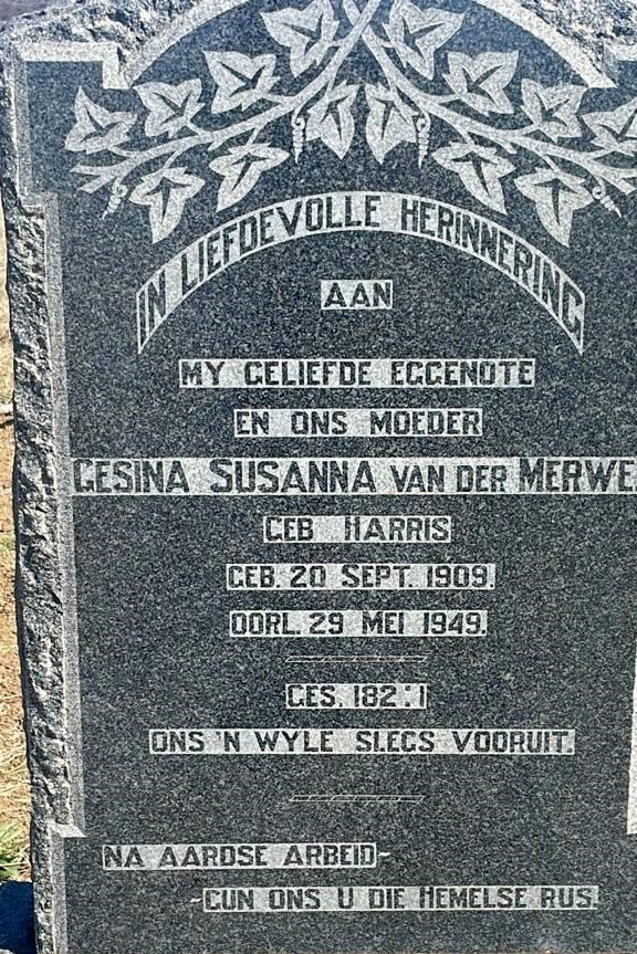 MERWE-VAN-DER-Gesina-Susanna-nee-Harris-1909-1949-F_2