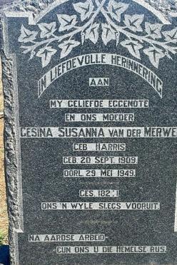 MERWE-VAN-DER-Gesina-Susanna-nee-Harris-1909-1949-F_2