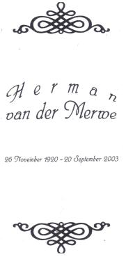 MERWE-VAN-DER-Hermanus-Stephanus-Christoffel-Antonie-Nn-Herman-1920-2003-M