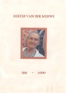 MERWE-VAN-DER-Hester-Susanna-Nn-Hester-1919-2000-F