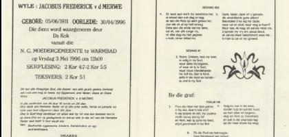 MERWE-VAN-DER-Jacobus-Frederick-1911-1996-M