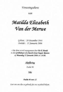 MERWE-VAN-DER-Mathilda-Elizabeth-Nn-Matilda-née-Saayman-1944-2006-F